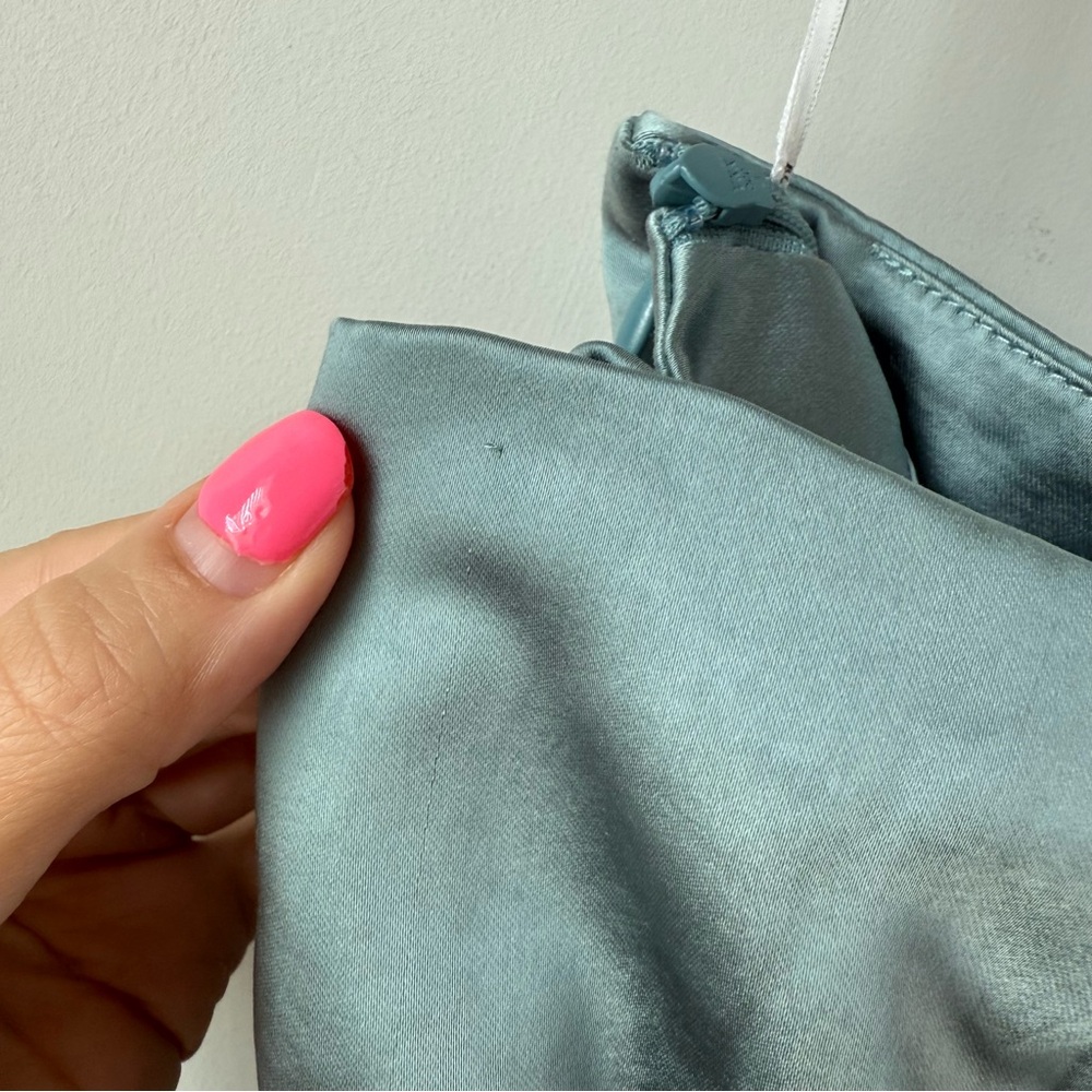 Elliatt Asymmetrical One-Shoulder Mini Dress in Light Blue - Picture 6 of 14